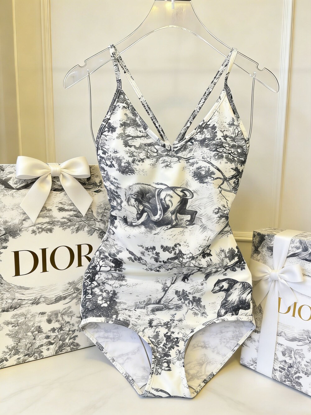 Dior Toile de Jouy One Piece Swimsuit - Picture 4 of 6